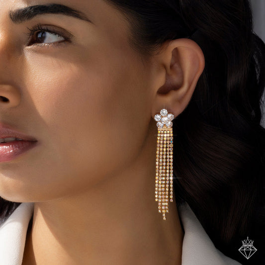 Crystal Flower Danglers