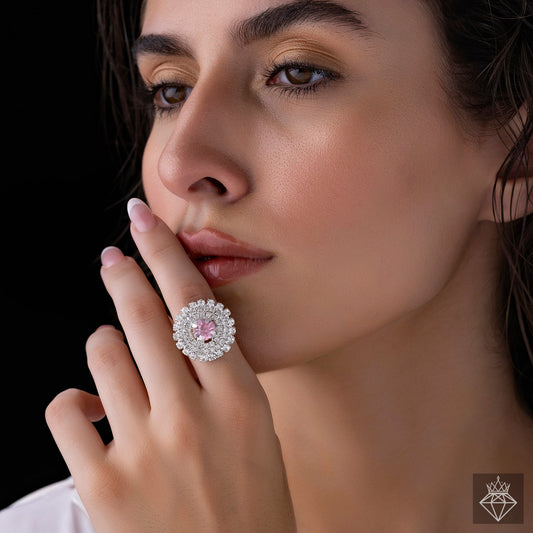 Cocktail Crystal Ring (Adjustable Size)