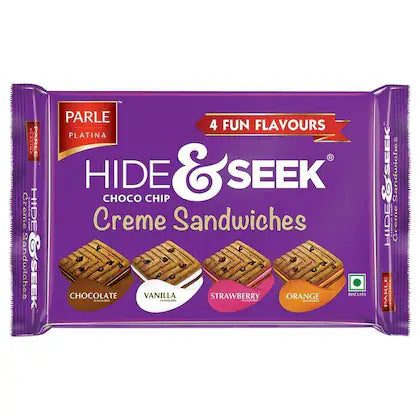 Parle Hide & Seek 4 Flavour Choco Chip Creme Biscuit 400 g