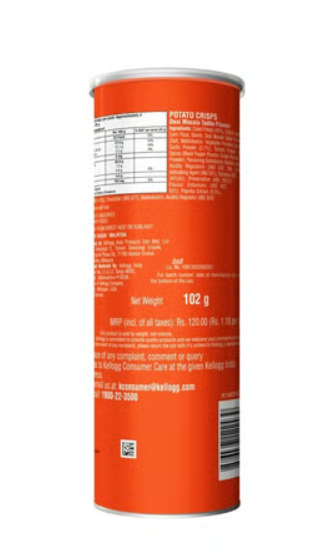 Pringles Desi Masala Tadka Potato Chips 107g