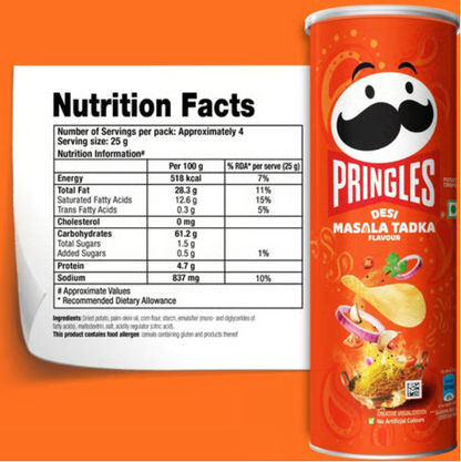 Pringles Desi Masala Tadka Potato Chips 107g
