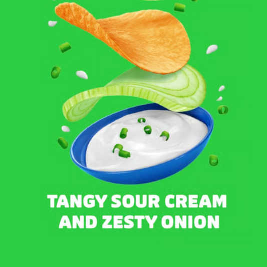 Pringles Sour Cream & Onion Flavour Potato Chips, 107g