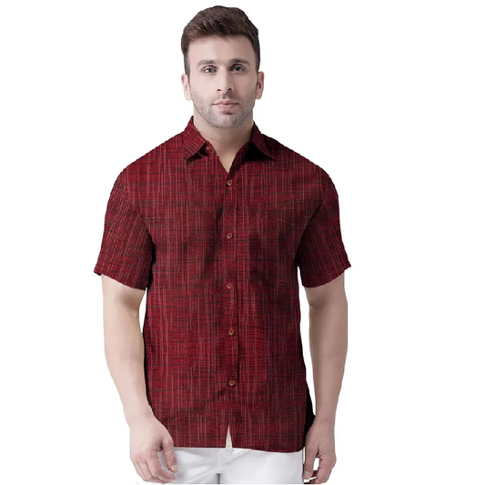 Men's Pure Khadie Cotton Regular Fit Half Sleeves