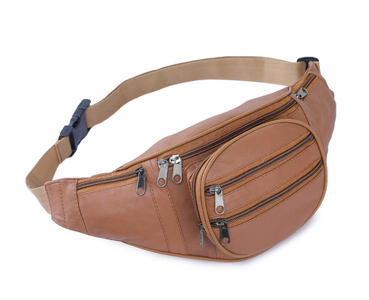 London Real Leather Brown Waist Bag Fanny Bag