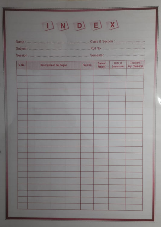 Assingement sheets - 100 Pages
