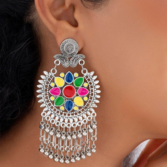 Ethnic Enchantment: Exquisite Multicolour Statement Earrings