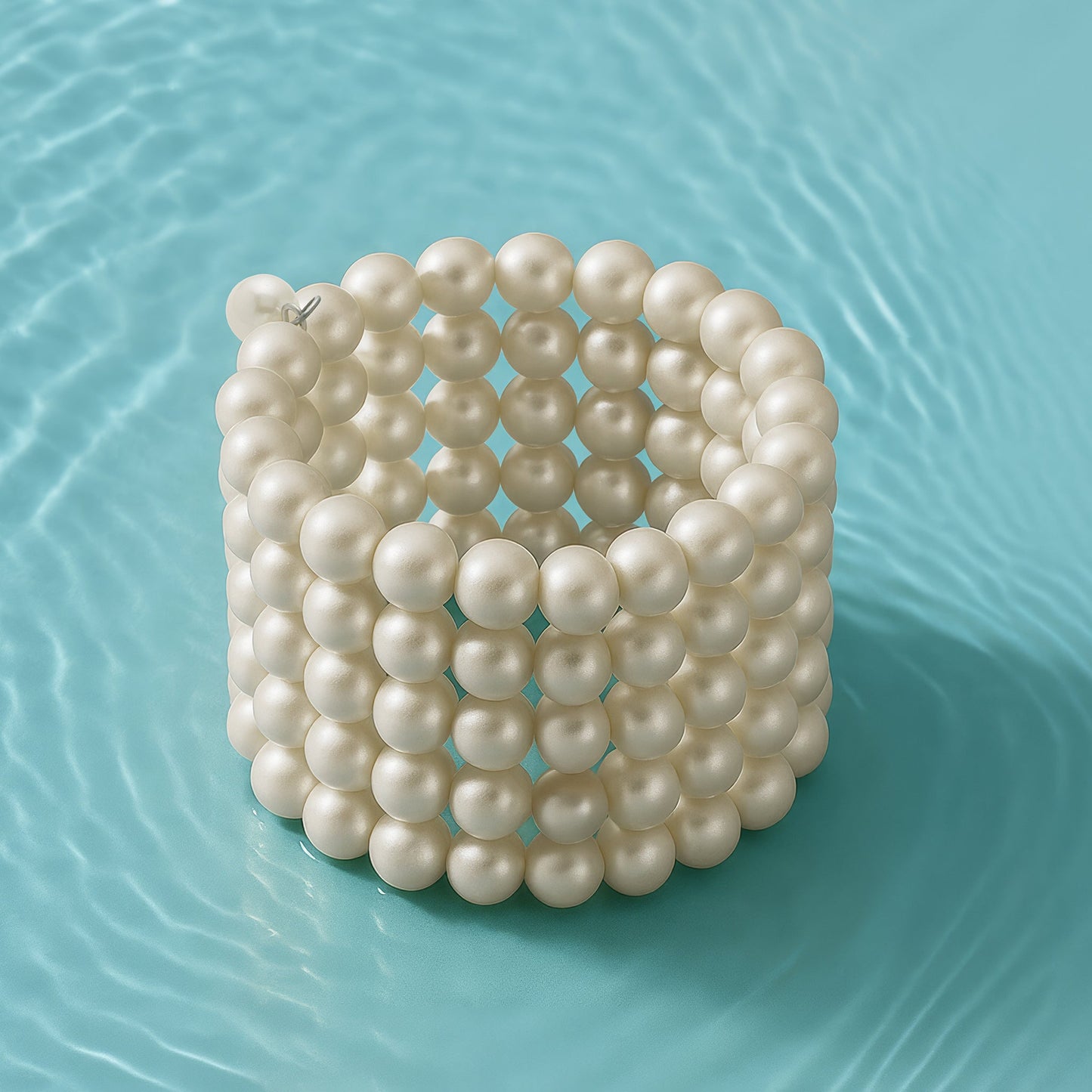 Multilayered Spiral Pearl Bracelet