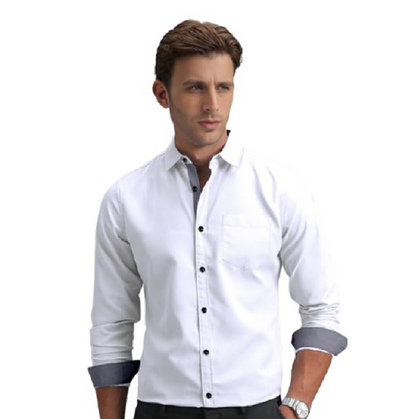 Shirt's Collection Solid Pattern Shirt(Contrast - Parent)
