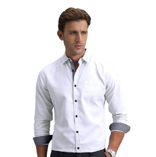Shirt's Collection Solid Pattern Shirt(Contrast - Parent)