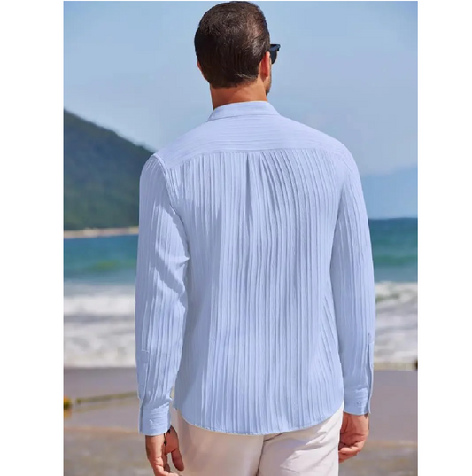 Leriya Fashion Casual Textured Button Down Regular Fit