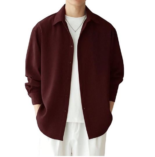 Leriya Fashion Men's Solid Regular Fit Shirt