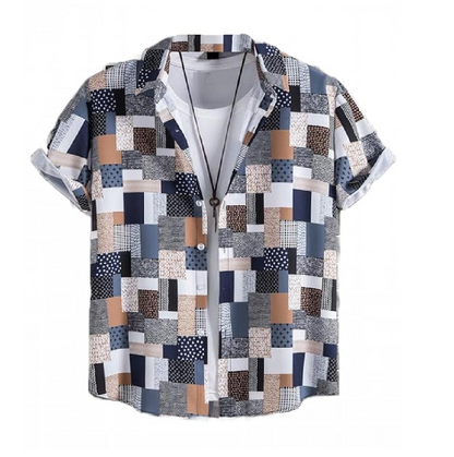 BASSIQ Fashion Mens Lycra Man Casual Shirt Regular Fit