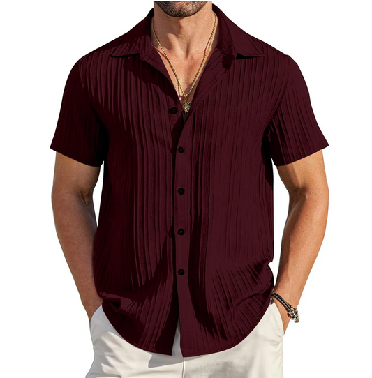 Mehrang Men's Casual Button Down Shirts Short Sleev