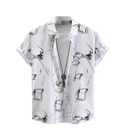 ARZ Fashion Men's Cotton Printed Regular Fit Shirt