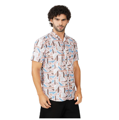 BASE 41 Men's Printed Half Sleeve Stylish Latest